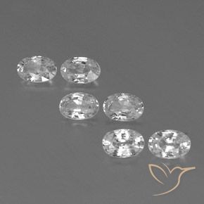 4.37ctw Naturale Bianco Zircone, Ovale, VVS-VS