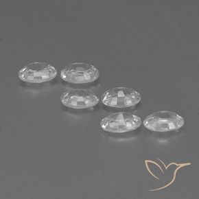 Gemme di Zircone Bianco naturale da 4.37 ct, Ovale, VVS-VS