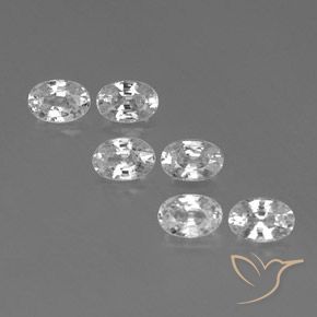 4.51ctw Naturale Bianco Zircone, Ovale, VVS-VS