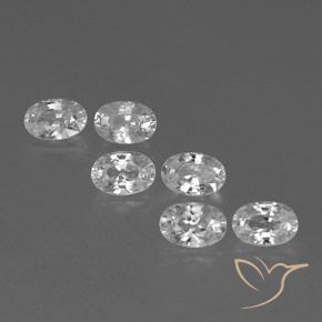 Gemme di Zircone Bianco naturale da 4.60 ct, Ovale, VVS-VS