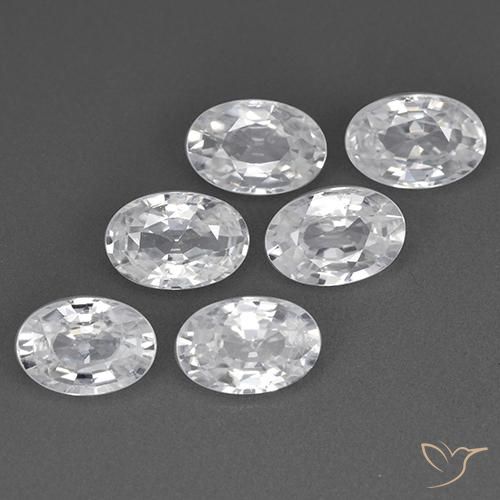 Gemme di Zircone Bianco naturale da 4.08 ct, Ovale, VVS-VS
