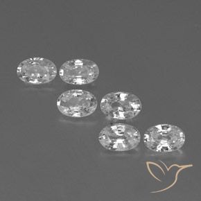 4.15ctw Naturale Bianco Zircone, Ovale, VVS-VS