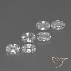 Gemme di Zircone Bianco naturale da 4.15 ct, Ovale, VVS-VS