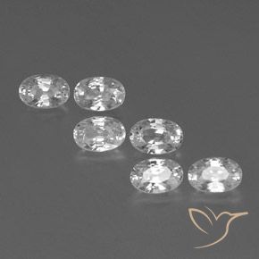 4.66ctw Naturale Bianco Zircone, Ovale, VVS-VS