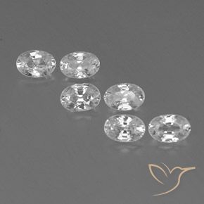 4.64ctw Naturale Bianco Zircone, Ovale, VVS-VS