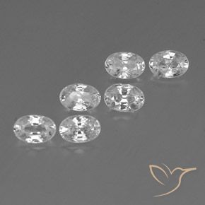 Gemme di Zircone Bianco naturale da 4.64 ct, Ovale, VVS-VS
