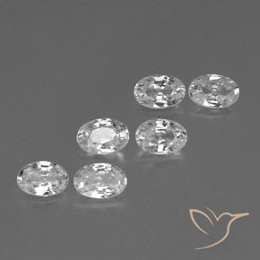 Gemme di Zircone Bianco naturale da 4.24 ct, Ovale, VVS-VS
