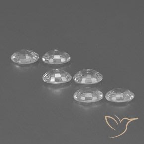 Gemme di Zircone Bianco naturale da 4.24 ct, Ovale, VVS-VS