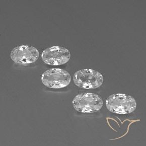 4.07ctw Naturale Bianco Zircone, Ovale, VVS-VS