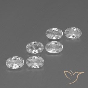 Gemme di Zircone Bianco naturale da 4.07 ct, Ovale, VVS-VS