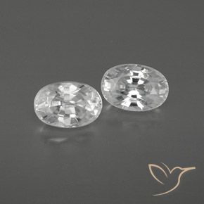 1.72ctw Naturale Bianco Zircone, Ovale, VVS