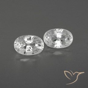1.66ctw Naturale Bianco Zircone, Ovale, VVS
