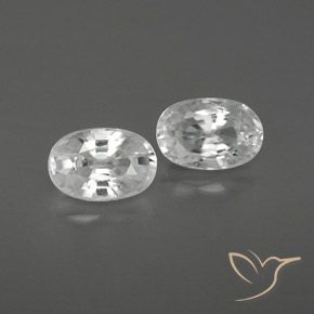 1.75ctw Naturale Bianco Zircone, Ovale, VVS-VS