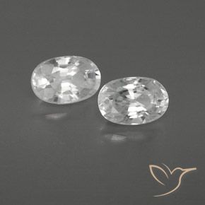 Gemme di Zircone Bianco naturale da 1.75 ct, Ovale, VVS-VS
