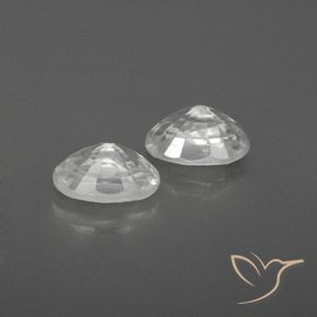 Gemme di Zircone Bianco naturale da 1.75 ct, Ovale, VVS-VS