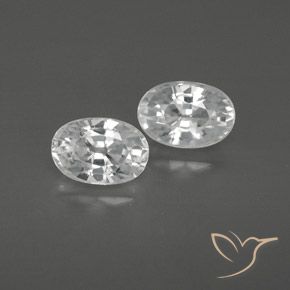 1.69ctw Naturale Bianco Zircone, Ovale, VVS