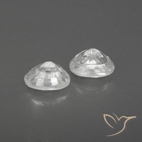 Gemme di Zircone Bianco naturale da 1.86 ct, Ovale, VVS