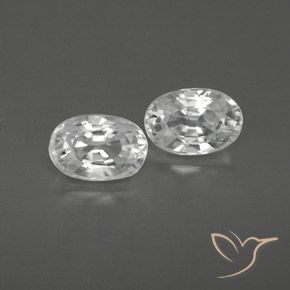 1.64ctw Naturale Bianco Zircone, Ovale, VVS-VS