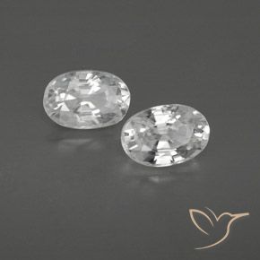 Gemme di Zircone Bianco naturale da 1.64 ct, Ovale, VVS-VS