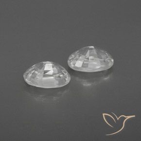 Gemme di Zircone Bianco naturale da 1.64 ct, Ovale, VVS-VS