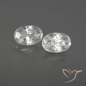 Gemme di Zircone Bianco naturale da 1.70 ct, Ovale, VVS-VS