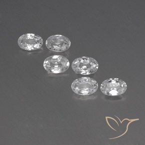 3.97ctw Naturale Bianco Zircone, Ovale, VVS-VS