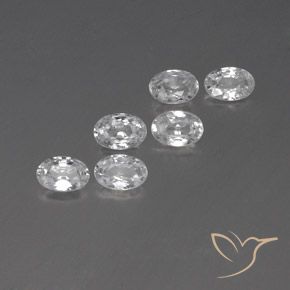 Gemme di Zircone Bianco naturale da 3.97 ct, Ovale, VVS-VS