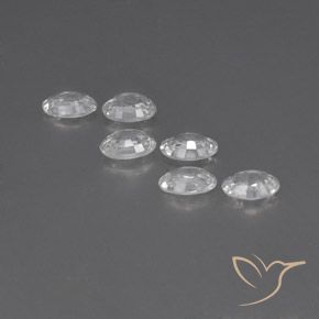 Gemme di Zircone Bianco naturale da 3.97 ct, Ovale, VVS-VS