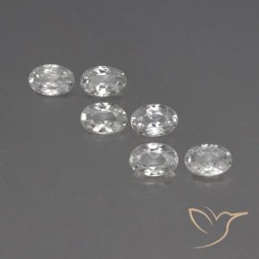 4.03ctw Naturale Bianco Zircone, Ovale, VVS-VS