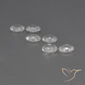 Gemme di Zircone Bianco naturale da 4.03 ct, Ovale, VVS-VS