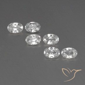 4.26ctw Naturale Bianco Zircone, Ovale, VVS-VS