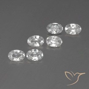 Gemme di Zircone Bianco naturale da 4.26 ct, Ovale, VVS-VS