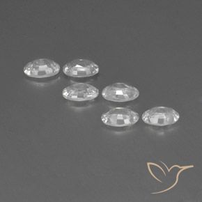 Gemme di Zircone Bianco naturale da 4.26 ct, Ovale, VVS-VS