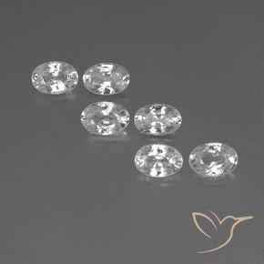 4.21ctw Naturale Bianco Zircone, Ovale, VVS-VS