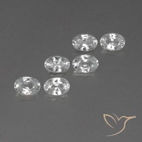 Gemme di Zircone Bianco naturale da 4.21 ct, Ovale, VVS-VS
