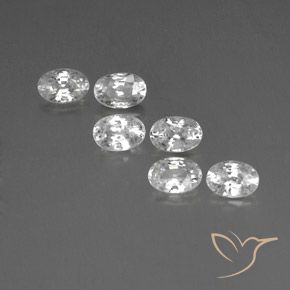 4.57ctw Naturale Bianco Zircone, Ovale, VVS-VS