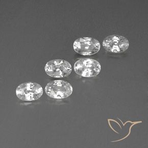 Gemme di Zircone Bianco naturale da 4.57 ct, Ovale, VVS-VS