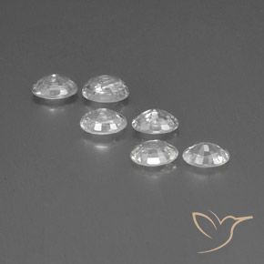 Gemme di Zircone Bianco naturale da 4.57 ct, Ovale, VVS-VS