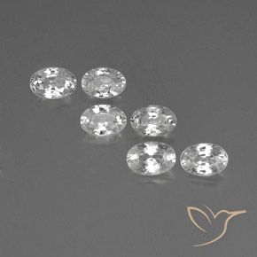 4.36ctw Naturale Bianco Zircone, Ovale, VVS-VS