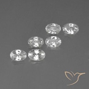 Gemme di Zircone Bianco naturale da 4.36 ct, Ovale, VVS-VS