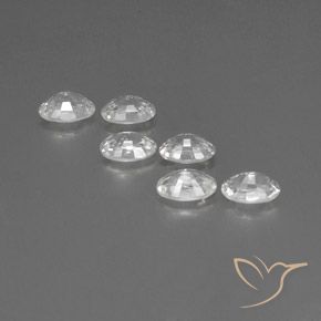 Gemme di Zircone Bianco naturale da 4.36 ct, Ovale, VVS-VS