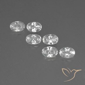 4.82ctw Naturale Bianco Zircone, Ovale, VVS-VS