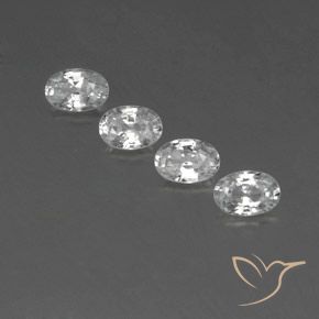 3.06ctw Naturale Bianco Zircone, Ovale, VVS-VS