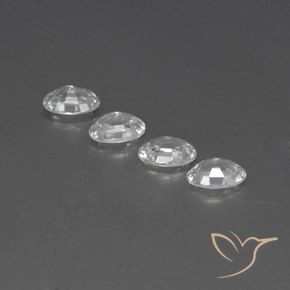 Gemme di Zircone Bianco naturale da 3.06 ct, Ovale, VVS-VS