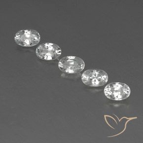 3.96ctw Naturale Bianco Zircone, Ovale, VVS