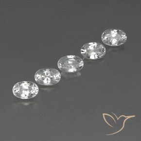 Gemme di Zircone Bianco naturale da 3.96 ct, Ovale, VVS