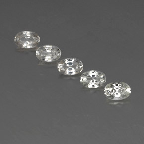 Zircone naturale bianco da 3,59 ct, taglio ovale, VVS