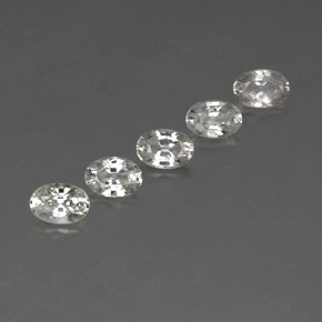 Zircone naturale bianco da 3,59 ct, taglio ovale, VVS