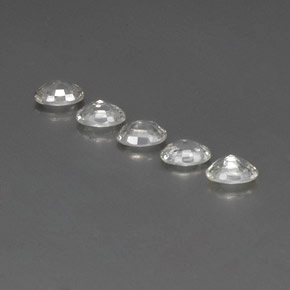 Zircone naturale bianco da 3,59 ct, taglio ovale, VVS