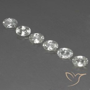 4.52ctw Naturale Bianco Zircone, Ovale, VVS